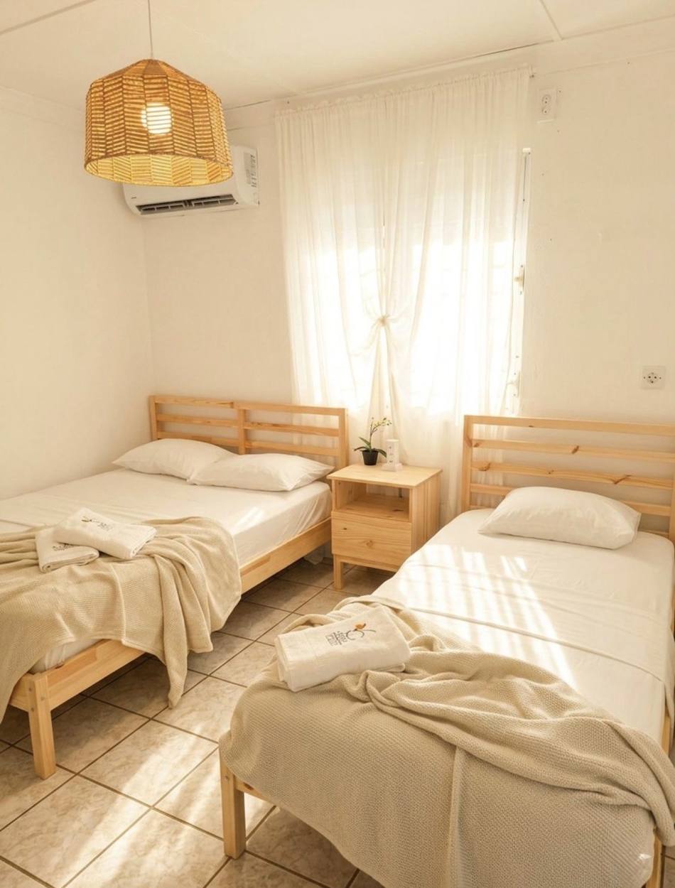 Habitación con dos camas de Villa 1